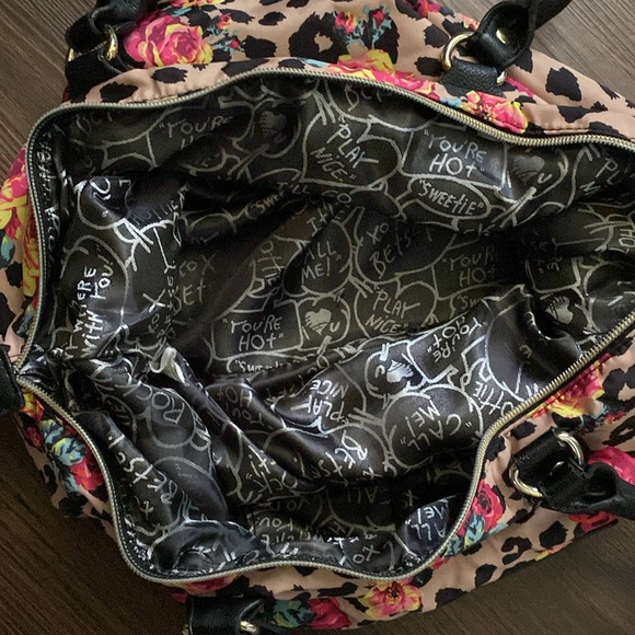 Betsey Johnson - Large Purse - Floral Leopard Print - Picture 3 of 5